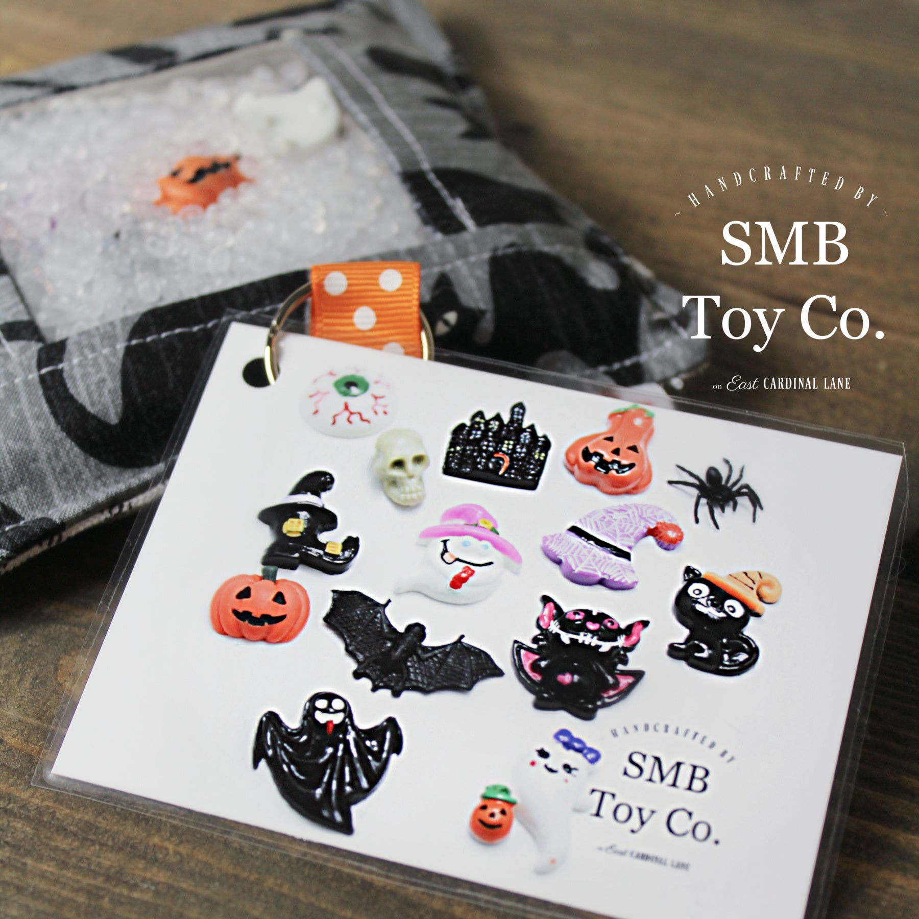 I-Spy Pouch - Handheld Bag Manipulative Toy - Halloween Black Cats