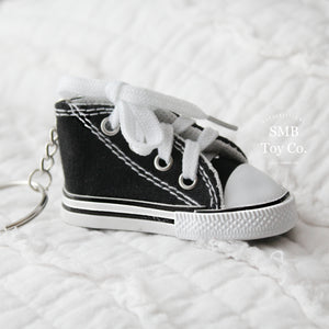 Keychain - Backpack/ Bag Charm - Tennis Shoe - Black