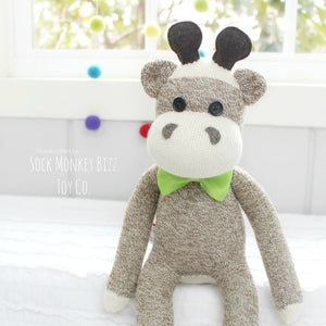 Sock Monkey Giraffe Doll