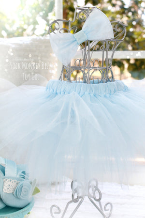 Light Blue Ballerina Tutu Set for Sock Monkey Bizz Dolls