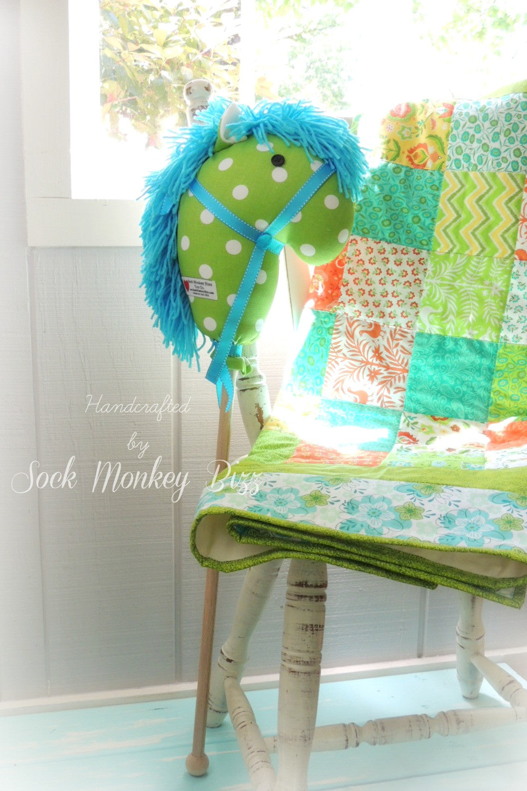 Hobby Horse, Raspberry Lime Polka Dot