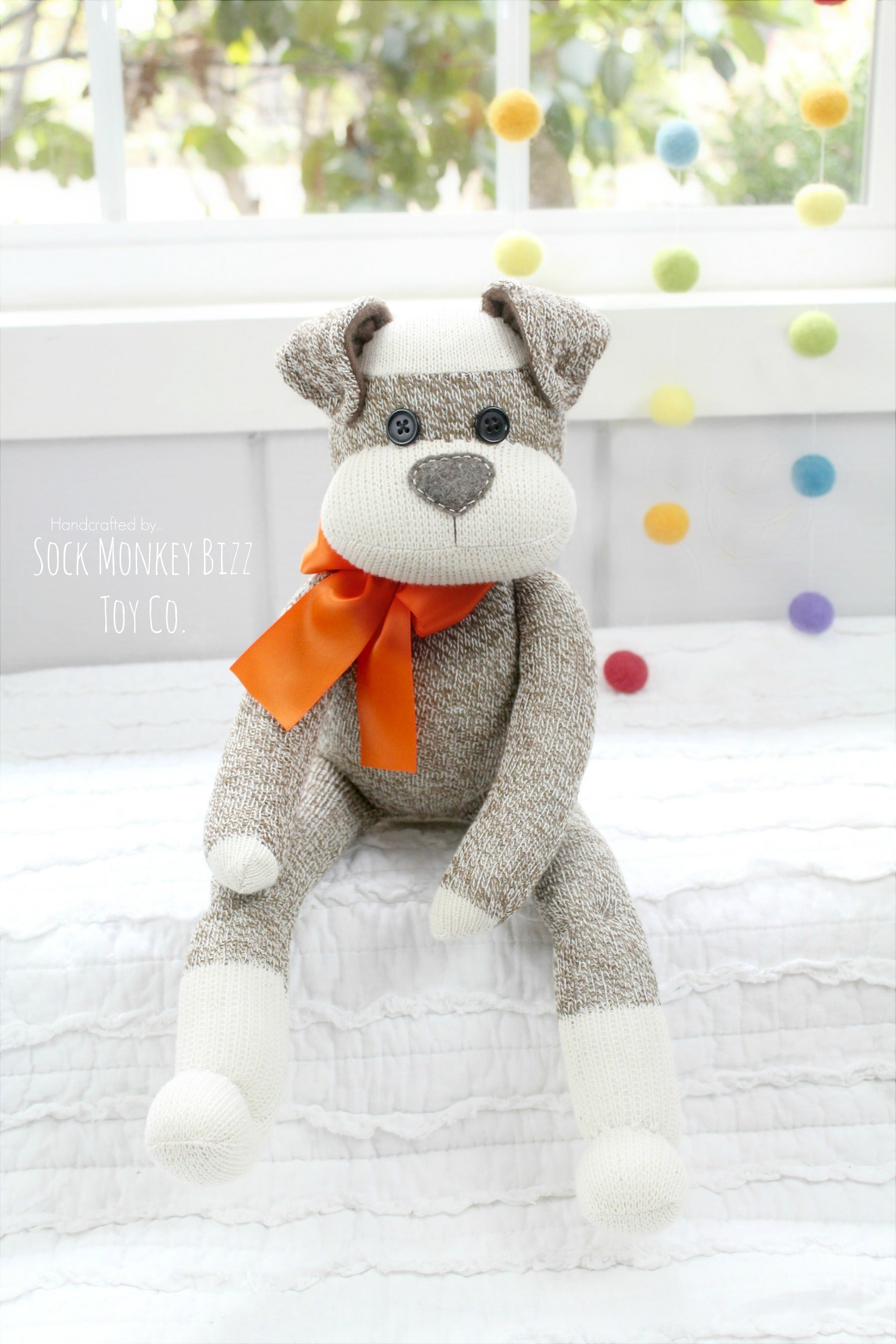 Sock Monkey Dog Doll, More Color Options Available