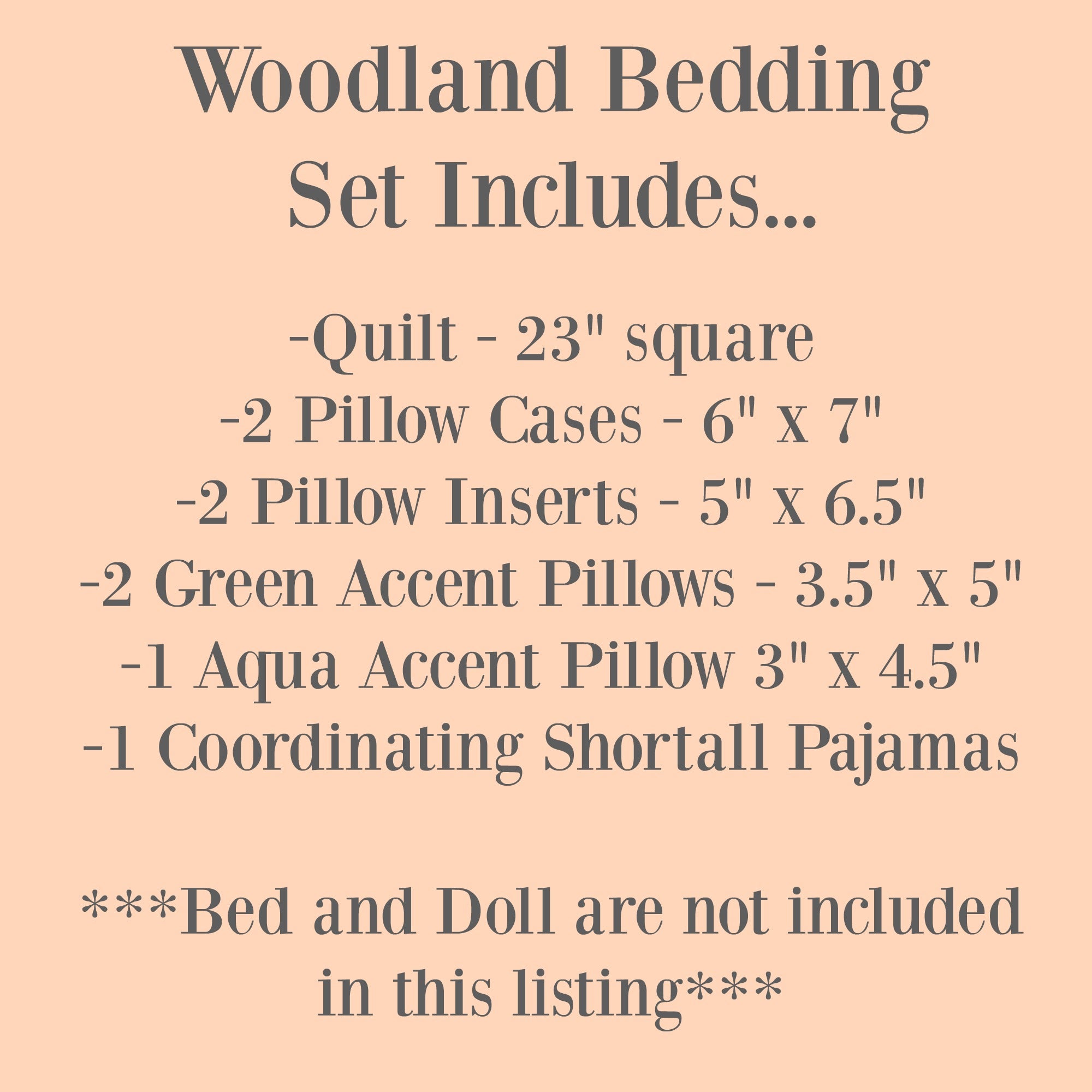 Handcrafted Doll Bedding and Matching Pajama Romper