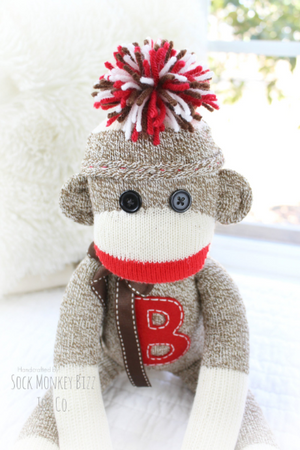 Classic Traditional Sock Monkey Doll