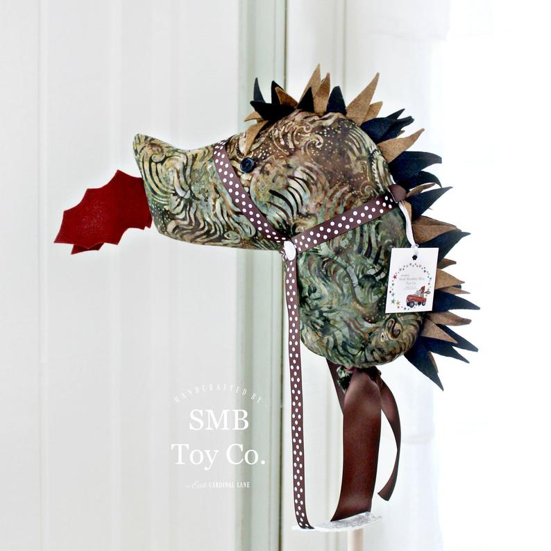 Child's Toy Stick Horse Dragon Hobby Horse – East Cardinal Lane