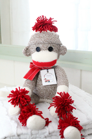 Classic Traditional Sock Monkey Doll