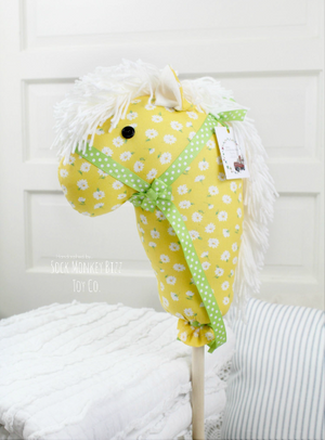 Stick Horse - Handcrafted Child's Toy Hobby Horse, Daisy
